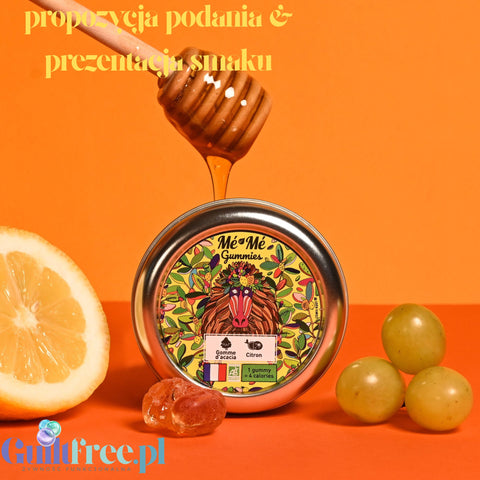 Me-Me Gummies, Gomme d'acacia Citron - naturalne żelki akacjowe z miodem, matcha i cytryną