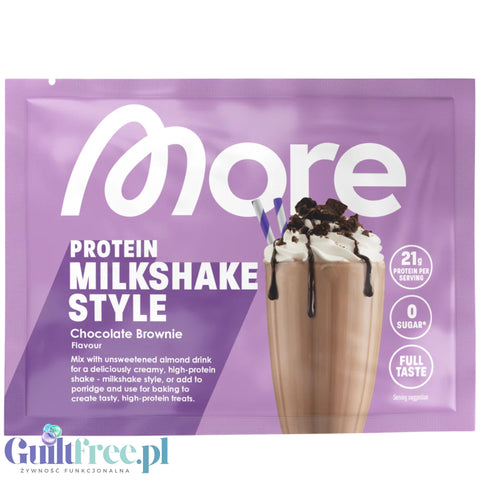 More Nutrition Total Protein Chocolate Brownie - thick casein protein for desserts, sachet 25g