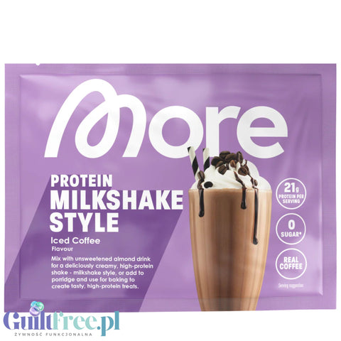 More Nutrition Total Protein Ice Coffee - thick casein protein for desserts, sachet 25g