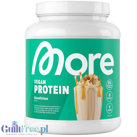 More Nutrition Total Vegan Protein Cinnalicious 0,6kg - wegańska odżywka na białku grochu, dyni i słonecznikowym