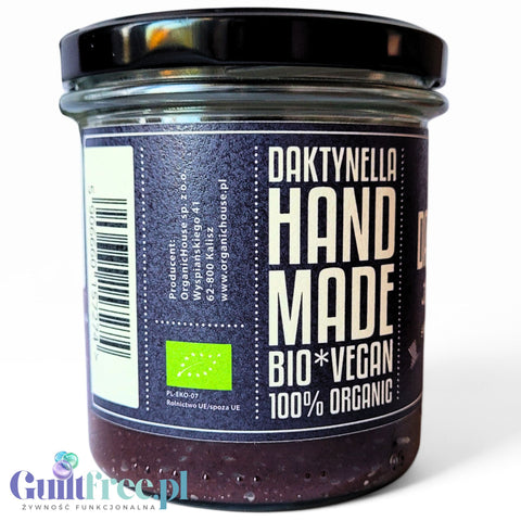 Organic House Daktynella Jagoda 280g - jagodowy krem daktylowo-kokosowy bez dodatku cukru, wegański & organiczny