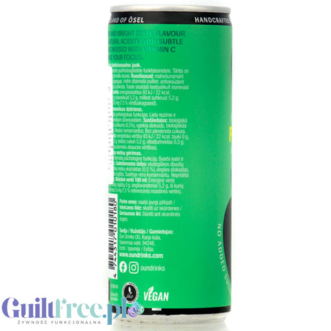 Oun Organic Focus Lemon Balm - wegański napój gazowany z ekstraktem z melisy na koncentrację