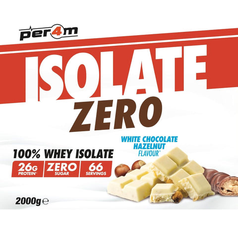 Per4m Isolate Zero White Chocolate Hazelnut 2kg - 100% WPI, 26g białka & 107kcal