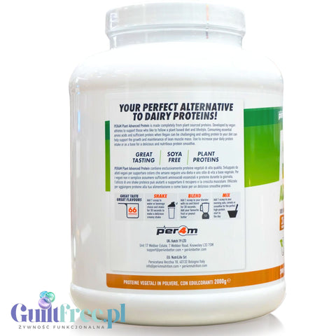 Per4m Plant  Advanced Protein Salted Caramel 2kg - wegańska odżywka białkowa bez soi i glutenu z MCT