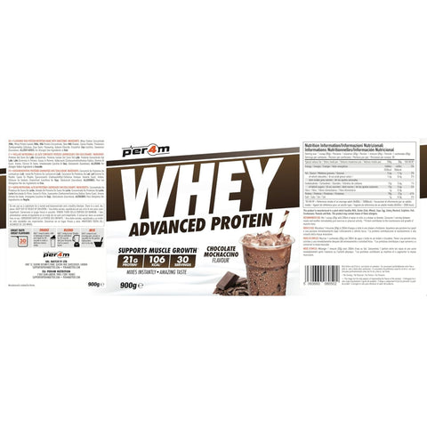 Per4m Whey Advanced Protein Chocolate Mochaccino 900g - gęsta odżywka białkowa WPC, WPI & MPC