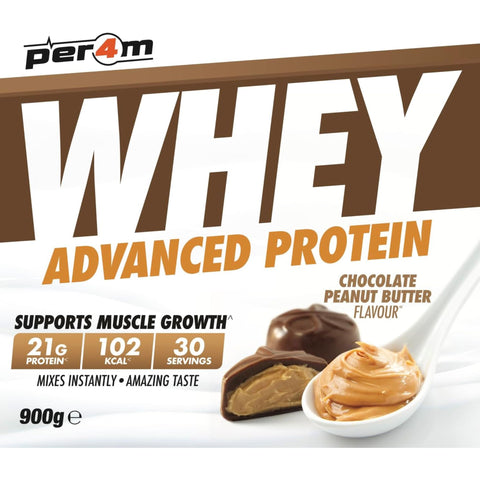 Per4m Whey Advanced Protein Chocolate Peanut Butter 900g - gęsta odżywka białkowa WPC, WPI & MPC