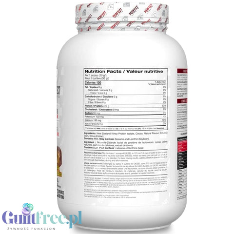 Perfect Sport Diesel 100% Whey Isolate Chocolate Peanut Butter 908g - WPI isolate without sugar & fat, 26g protein & 120kcal