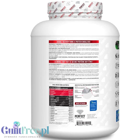 Perfect Sport Diesel 100% Whey Isolate Cookies 'n Cream 2,27 kg - WPI isolate from New Zealand without sugar & fat