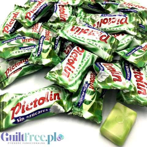 Pictolin Mint & Cream 0,8kg - śmietankowo-miętowe karmelki bez cukru, duże opakowanie 8413209312928