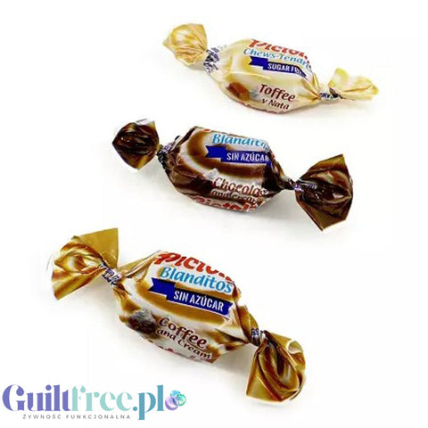 Pictolin Blanditos Chews-Tendres 1kg - miękkie ciągutki krówki toffee bez cukru w 3 smakach by Pictolin (pictolin-krowki-toffee-bez-cukru-na-wage)