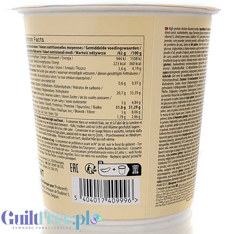 QNT Protein Noodles Chicken - proteinowa 'chińska zupka' z makaronem o smaku kurczaka 32g białka