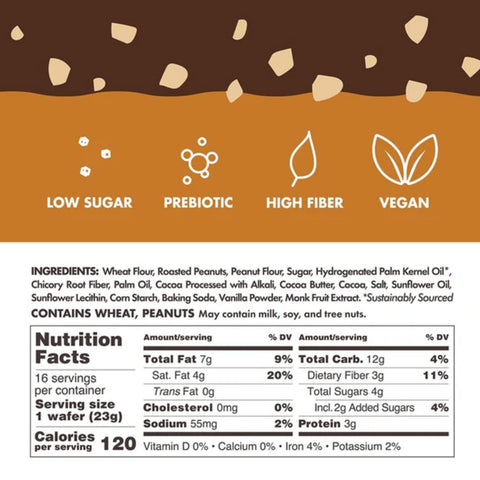 Rip Van Nutty Crunch Dark Choco Peanut 120kcal - wafer with dark chocolate cream