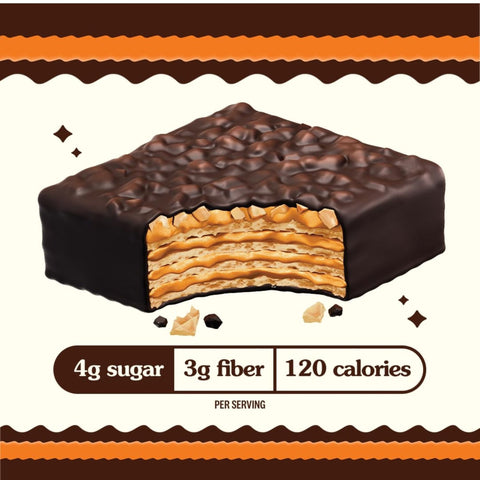 Rip Van Nutty Crunch Dark Choco Peanut 120kcal - wafer with dark chocolate cream