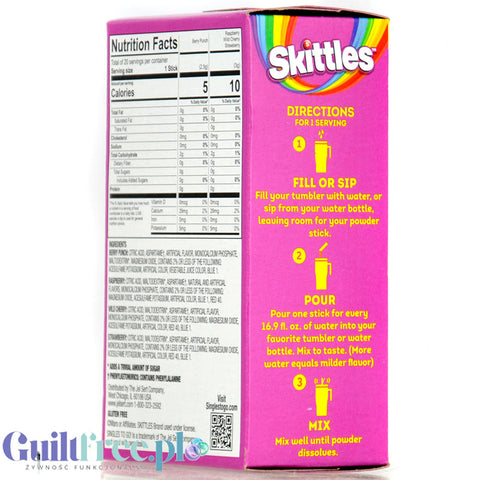Skittles Singles 20 To Go Wild Berry Variety Pack 1.92oz (54.4g)