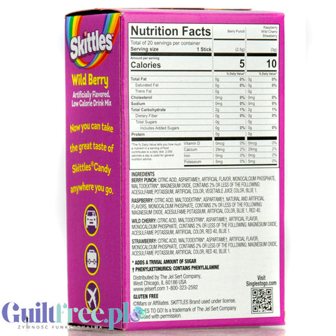 Skittles Singles 20 To Go Wild Berry Variety Pack 1.92oz (54.4g)