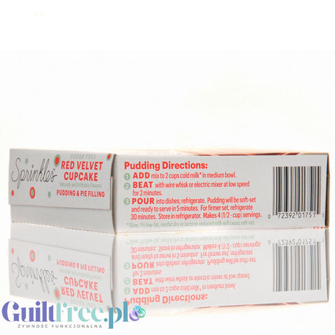 Sprinkles Pudding and Pie Filing Red Velvet Cupcake - instant pudding without sugar and fat