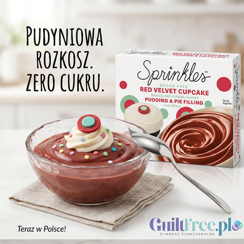 Sprinkles Pudding & Pie Filing Red Velvet Cupcake - budyń instant bez cukru i tłuszczu do przygotowania na zimno