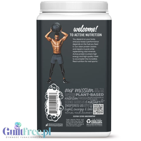 Sunwarrior Active Protein Organic Unflavored 884 g - organiczna wegańska odżywka białkowa