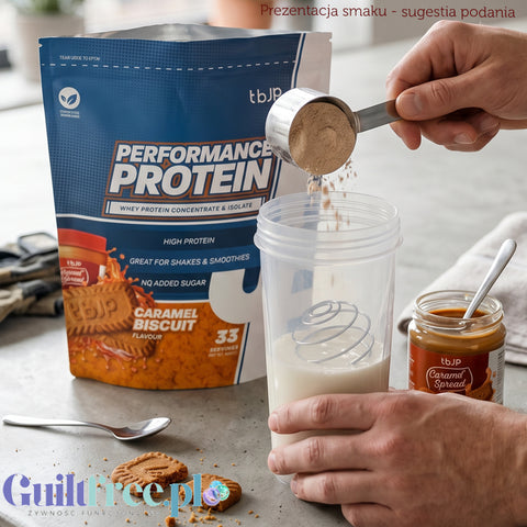 TBJP Performance Protein Whey & Isolate Caramel Biscuit 1kg - odżywka białkowa WPC & WPI, smak Karmelizowany Herbatnik