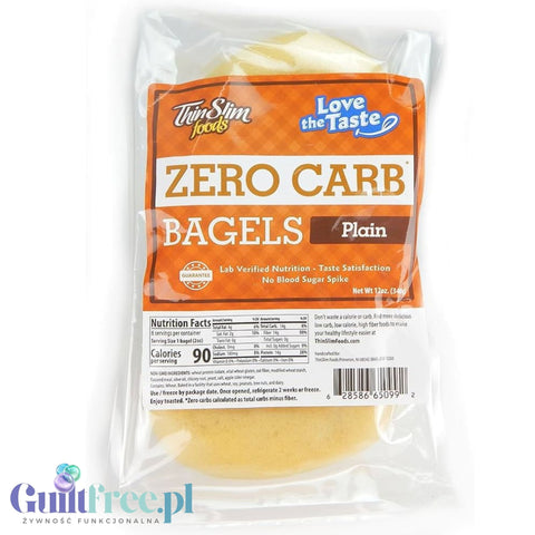 ThinSlim Zero Carb Bagels Plain - keto protein bagels low-carb 90kcal