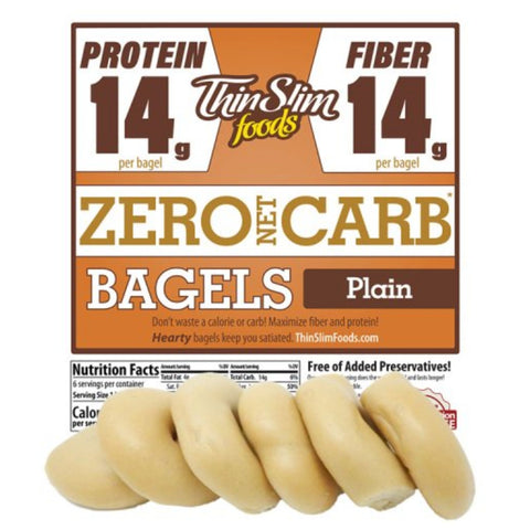 ThinSlim Zero Carb Bagels Plain - keto protein bagels low-carb 90kcal
