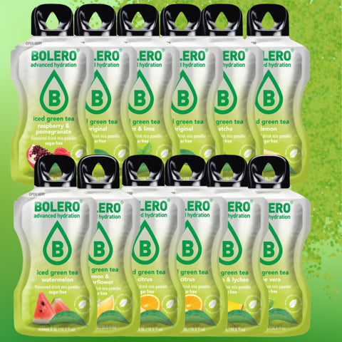Bolero Ice Tea Drink Mix 12 sachets of 8g each, 10 different flavors Iced Tea