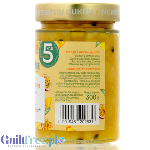 Vortumnus Mango z Marakują - egzotyczny dżem bez cukru 80% owoców, z dużymi kawałkami owoców