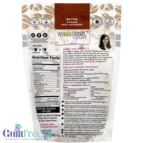 Wholesome Yum Nature's Besti Brown - Sweetener, Keto Brown Sugar Alternative, Zero Calorie