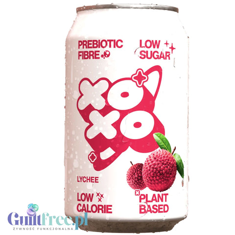 XO Soda High Fibre Lychee 330ml - funkcjonalny napój z błonnikiem i stewią