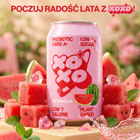XO Soda High Fibre Watermelon - funkcjonalny napój z błonnikiem i stewią