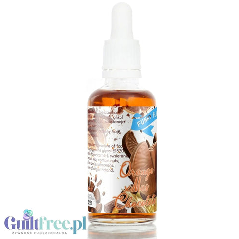 Aromat spożywczy Guiltfree Funky Flavors Sweet Xmas Orange Chocolate w szklanej butelce z kroplomierzem