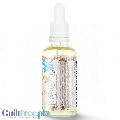 Butelka aromatu spożywczego Guiltfree Funky Flavors Sweet Gingerbread Latte z zakraplaczem na białym tle