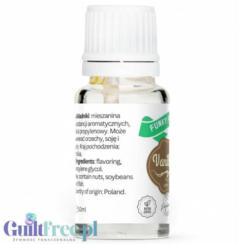Funky Flavors Basic Vanilla Bourbon 10ml - waniliowe kropelki aromatyczne do napojów bez cukru, kalorii i słodzików by Funky Flavors (funky-flavors-basic-vanilla-bourbon-10ml-waniliowe-kropelki-aromatyczne-do-napojow-bez-cukru-kalorii-i-slodzikow)