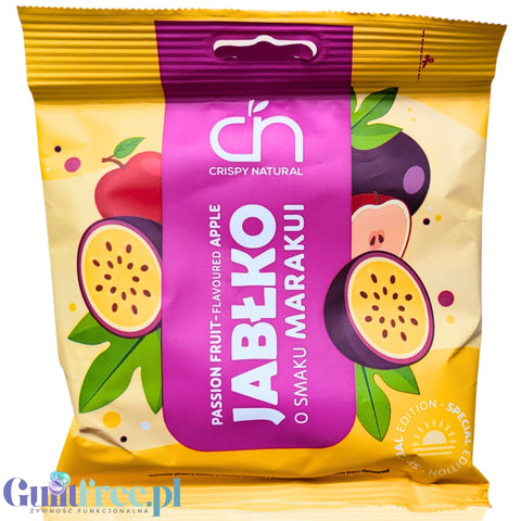 Crispy Natural Jabłko Passion Fruit - chrupiące plastry jabłka o smaku mango i marakui by Crispy Natural (crispy-natural-jablko-o-smaku-marakui-chrupiace-plastry-jablka-o-smaku-marakui)
