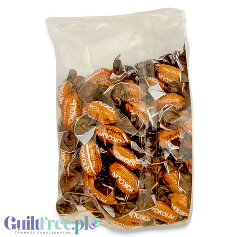 Guiltfree Cerdan Yokolin bezcukrowe twarde cukierki kawowo-śmietankowe w dużym opakowaniu 500g