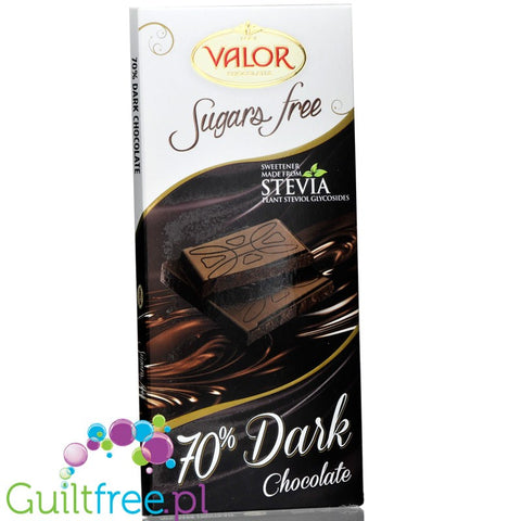 Valor Negro 70% - bezglutenowa wegańska czekolada bez dodatku cukru by Valor (valor-gorzka-czekolada-70-bez-dodatku-cukru-ze-stewia)
