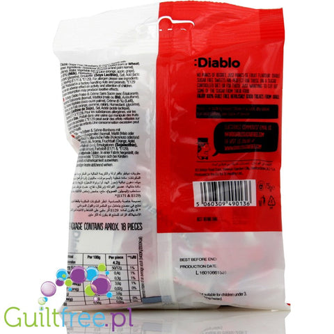 Diablo śmietankowo-truskawkowe cukierki bez cukru 12kcal by Diablo (solano-xxl09kg-candy-strawberry-cream-without-sugar)