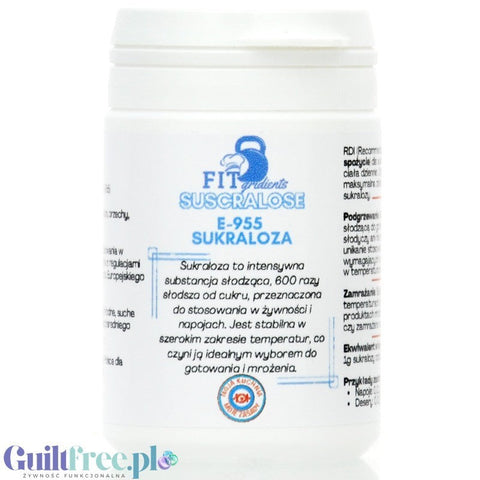 FitGridients Sucralose - czysta sukraloza 100%, słodzik zero kalorii bez wypełniaczy, 600 x słodsza od cukru by FITgridients (fitfood-czysta-sukraloza-bez-wypelniaczy-600-x-slodsza-od-cukru)