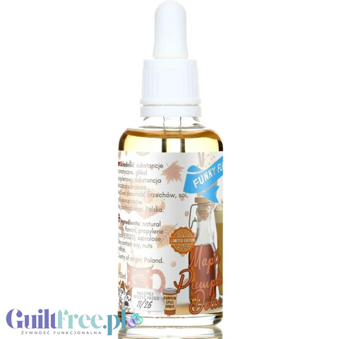Guiltfree Funky Flavors Sweet Maple Pumpkin Dolce, aromatyczne krople o smaku dyniowego latte z syropem klonowym.