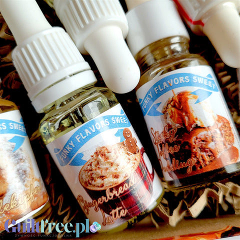 Zestaw Guiltfree Funky Flavors Sweet Jesienne Otulenie z aromatami piernikowym i toffi w szklanych buteleczkach