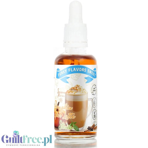 Guiltfree Funky Flavors Sweet Pumpkin Spice Latte ze stewią w butelce z pipetą do dozowania kropli