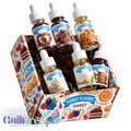 Zestaw 6 aromatów Guiltfree Funky Flavors Sweet w ozdobnym pudełku: Chocolush, Nutty Choc, Salted Caramel, Creme de la Creme, Vanilla i Maple Bacon Pancake.