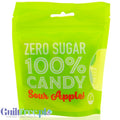 Opakowanie Guiltfree Future Candy 100% Zero Sugar Sweets o smaku kwaśnego jabłka w zielonej torebce strunowej