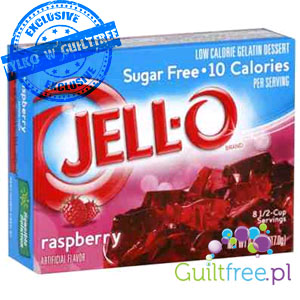 JellO Raspberry - galaretka 10kcal zero cukru, instant, smak malinowy by Jell-O (galaretka-malinowa-10kcal-zero-cukru)