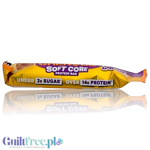 Baton proteinowy Guiltfree Grenade Soft Core Golden Caramel w złotym opakowaniu z białą czekoladą i karmelem