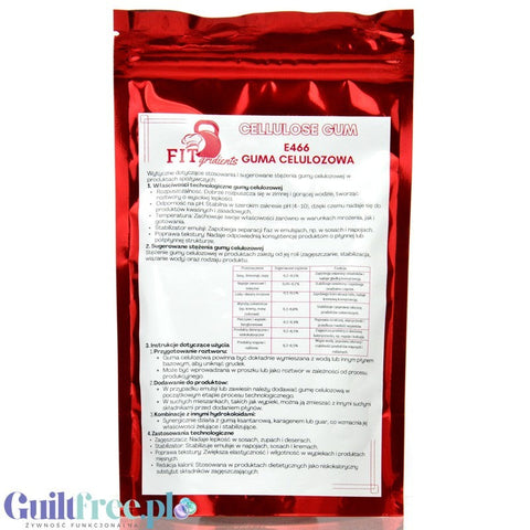 FITgridients Guma Celulozowa 100g, zagęstnik (CMC, Karboksymetyloceluloza, klej spożywczy E466) by FITgridients (fitgridients-guma-celulozowa-100g-zagestnik-cmc-karboksymetyloceluloza-klej-spozywczy-e466)