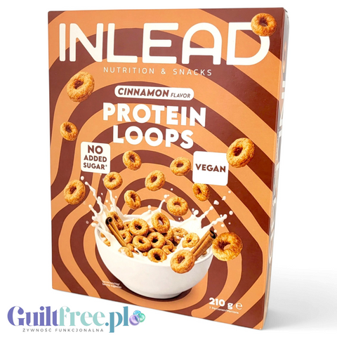 Inlead Protein Loops Cinnamon Flavor - wegańskie proteinowe kółeczka śniadaniowe bez cukru i glutenu by InLead (inlead-protein-loops-cinnamon-flavor-weganskie-proteinowe-koleczka-sniadaniowe-bez-cukru-i-glutenu)