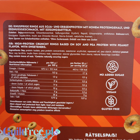 Inlead Protein Loops Peanut Flavor - wegańskie proteinowe kółeczka śniadaniowe bez cukru i glutenu by InLead (inlead-protein-loops-peanut-flavor-weganskie-proteinowe-koleczka-sniadaniowe-bez-cukru-i-glutenu)