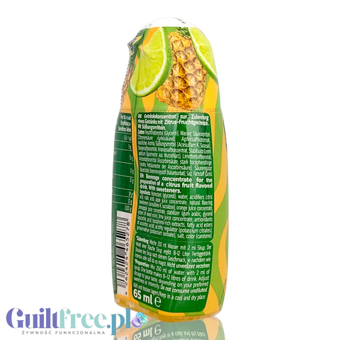 Butelka koncentratu Guiltfree Inlead Squeeze Syrup Ipanema Sun o smaku cytrusowo-tropikalnym bez cukru