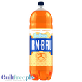 Dwulitrowa butelka napoju gazowanego Guiltfree Irn Bru Ice Cream Zero Sugar o pomarańczowym kolorze i smaku lodów